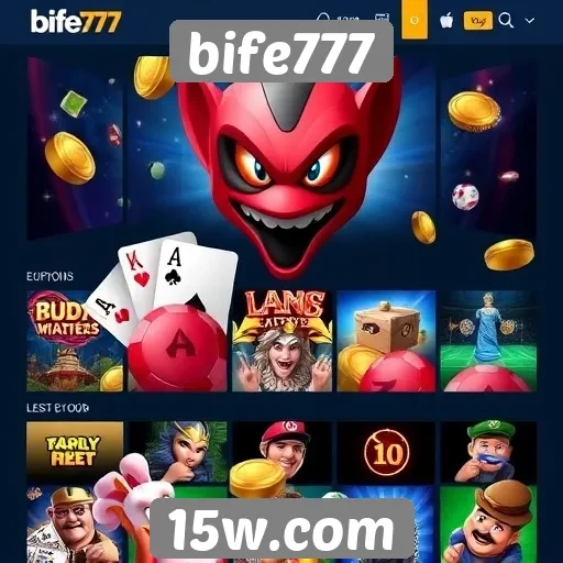 Diversidade de jogos disponíveis na plataforma bife777